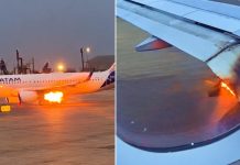 Avión de LATAM se incendia en pista del Jorge Chávez