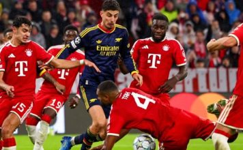 Bayern y Arsenal igualaron por 2-2