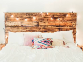 Cómo hacer una cabecera de cama con paletas de madera Cómo hacer una cabecera de cama con paletas de madera