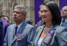 Keiko Fujimori recibió a Señor de Los Milagros