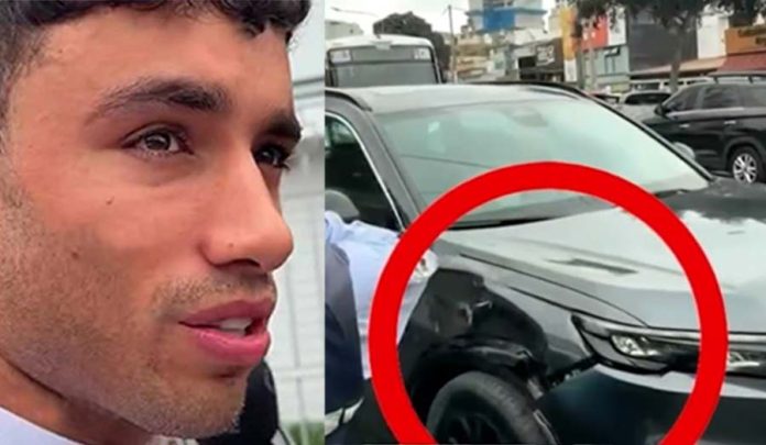 Said Palao choca su automóvil en Surco Said Palao choca su automóvil en Surco