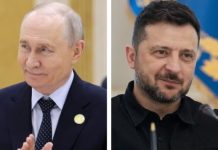 Vladímir Putin y Volodímir Zelenski
