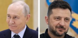 Vladímir Putin y Volodímir Zelenski