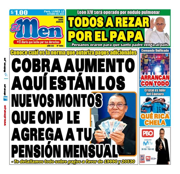 Portada Diario El Men (12/10/2026)